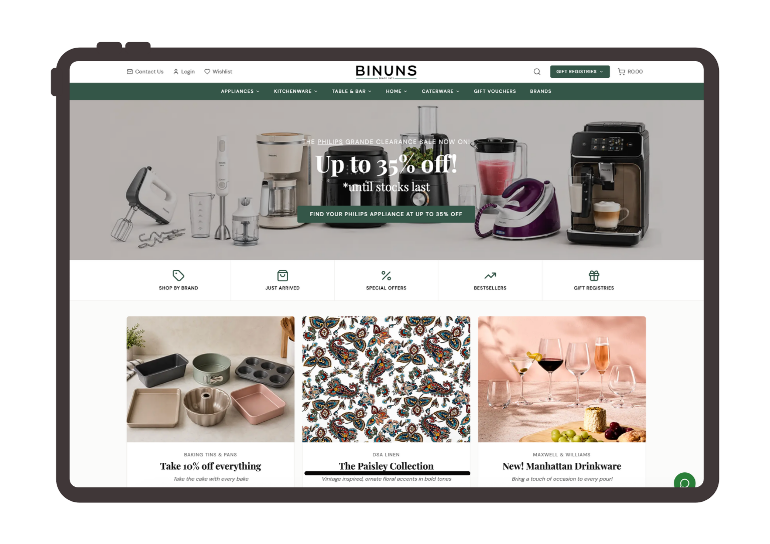 Binuns storefront