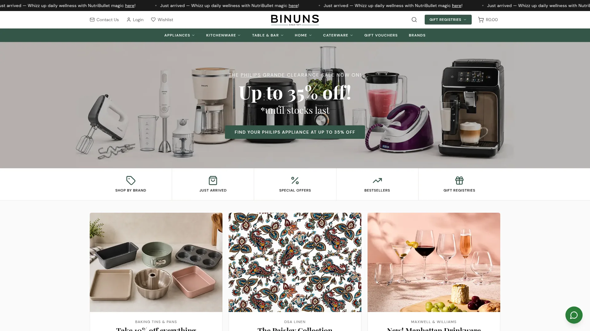 Binuns — headless Shopify storefront built by Neelo Digital