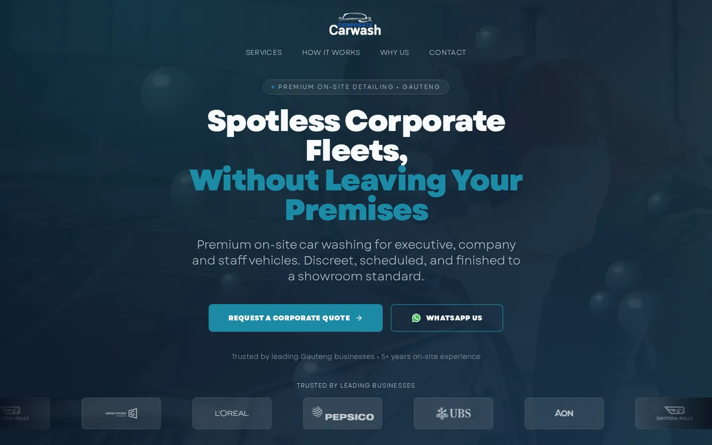 Corporate Carwash live site preview