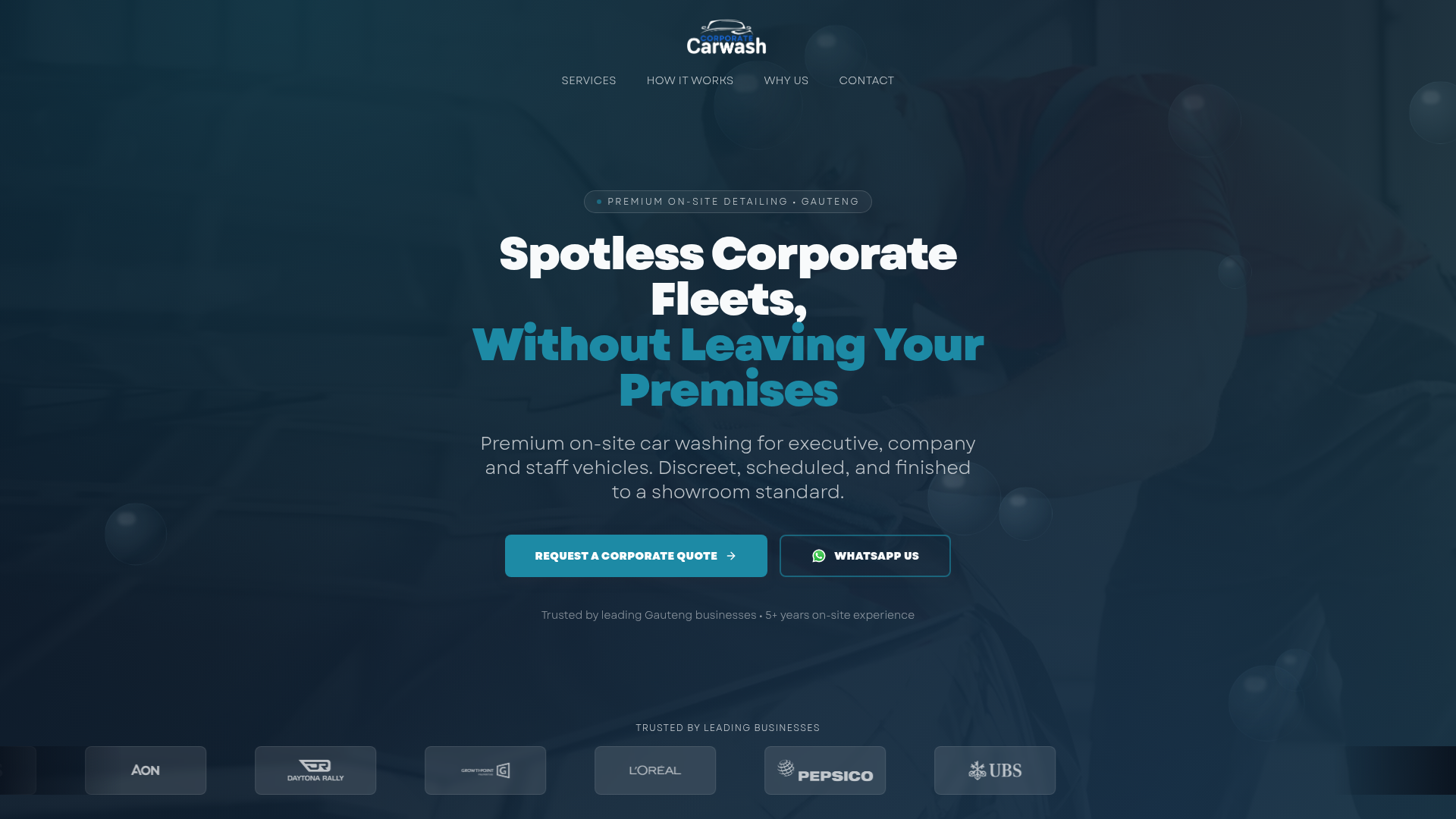 Corporate Carwash website screenshot