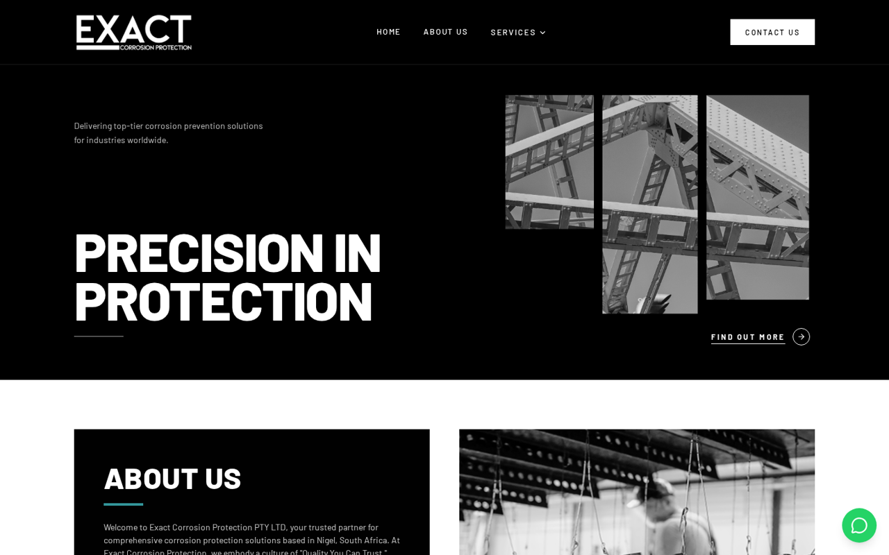 Exact Corrosion Protection live site preview