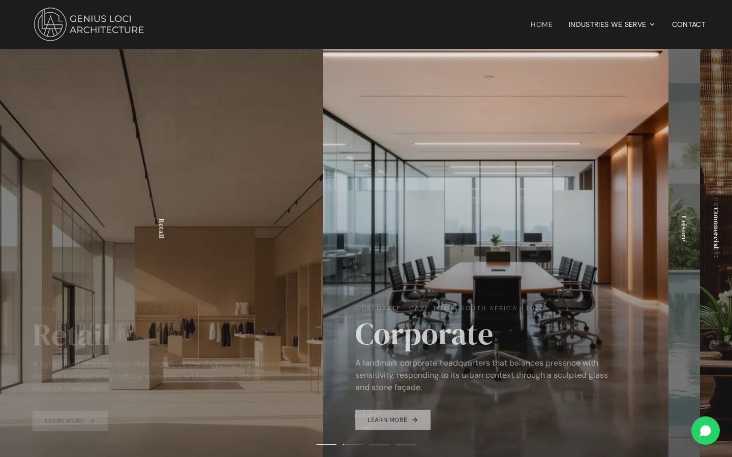 Genius Loci Architecture live site preview