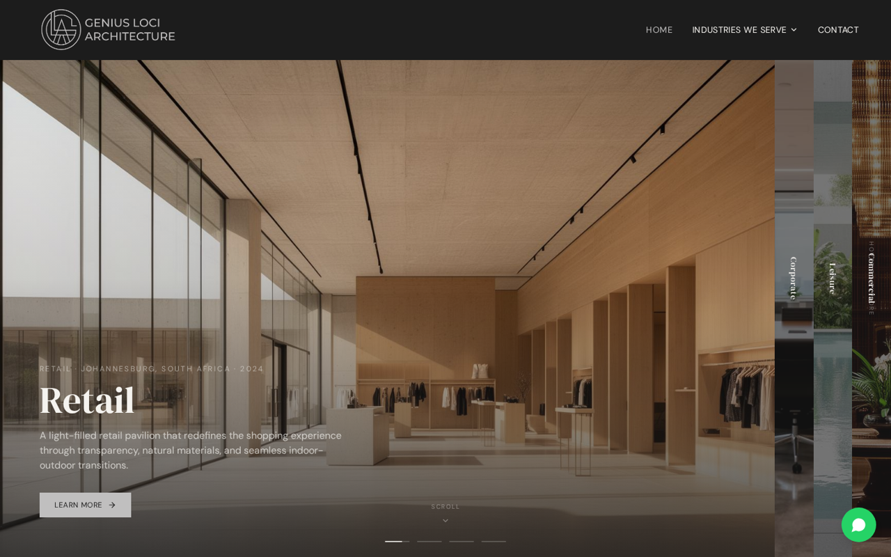 Genius Loci Architecture live site preview