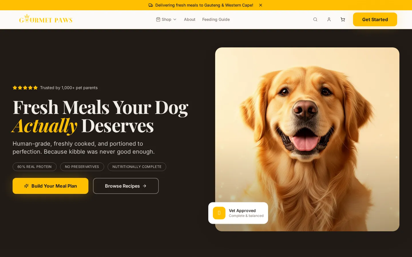 Gourmet Paws storefront