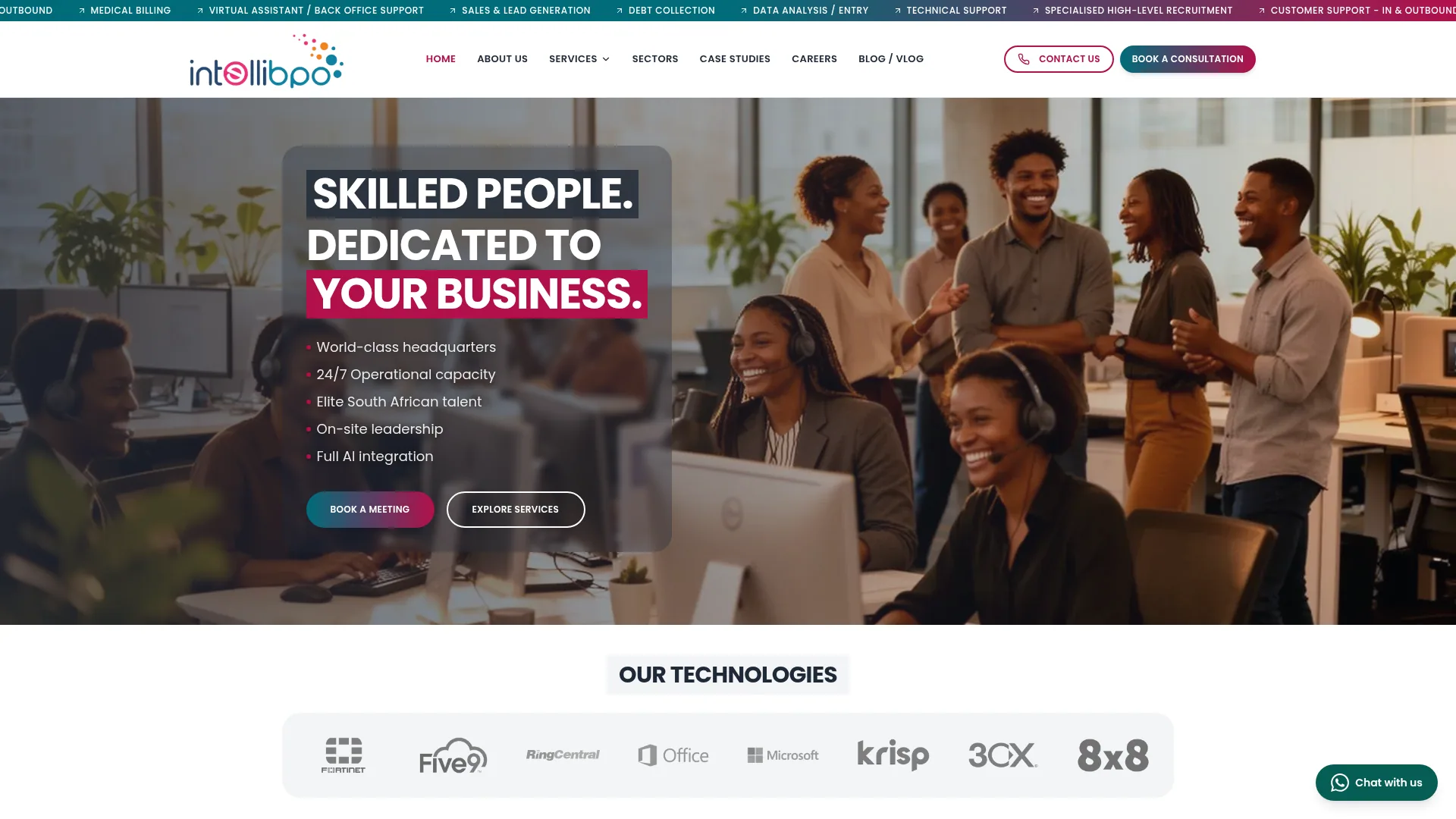 IntelliBPO — website built by Neelo Digital in Johannesburg