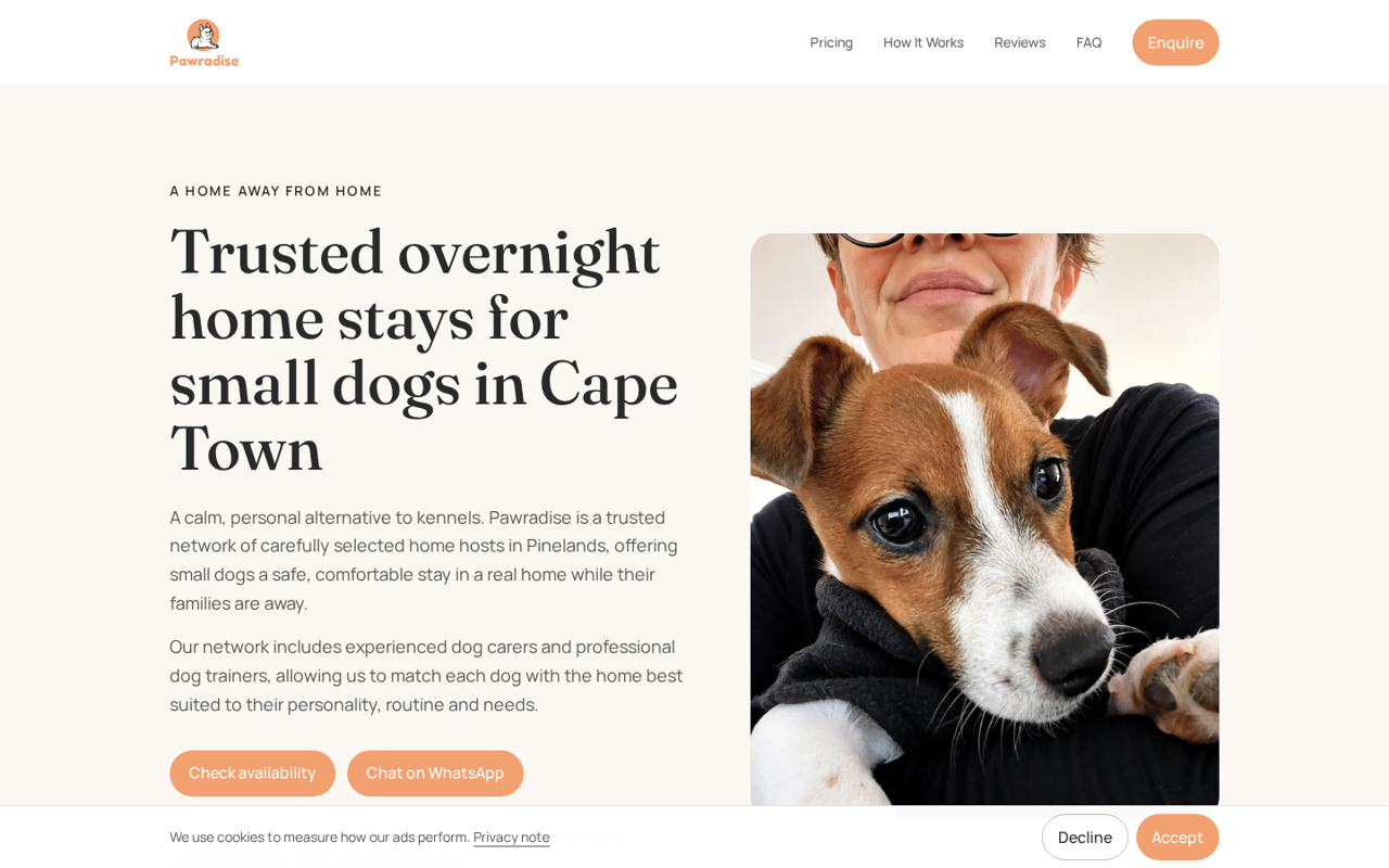 Pawradise live site preview