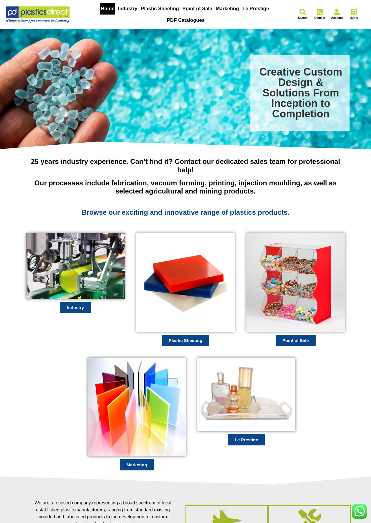 Plastics Direct live site preview