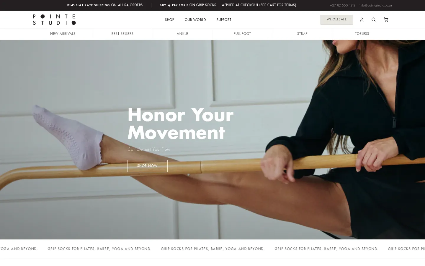 Pointe Studio live site preview