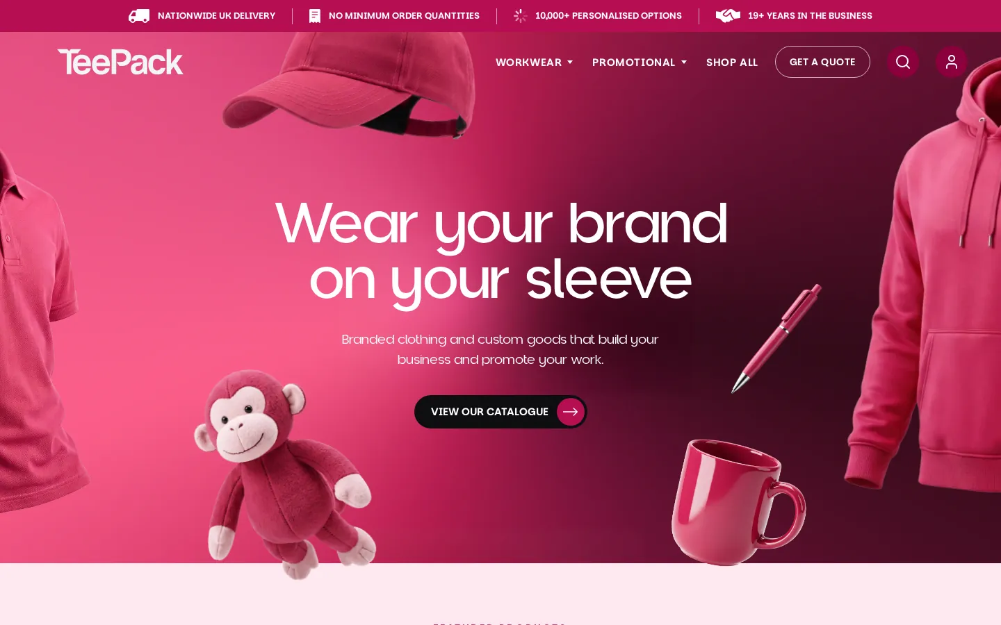 TeePack — Custom Workwear · eCommerce