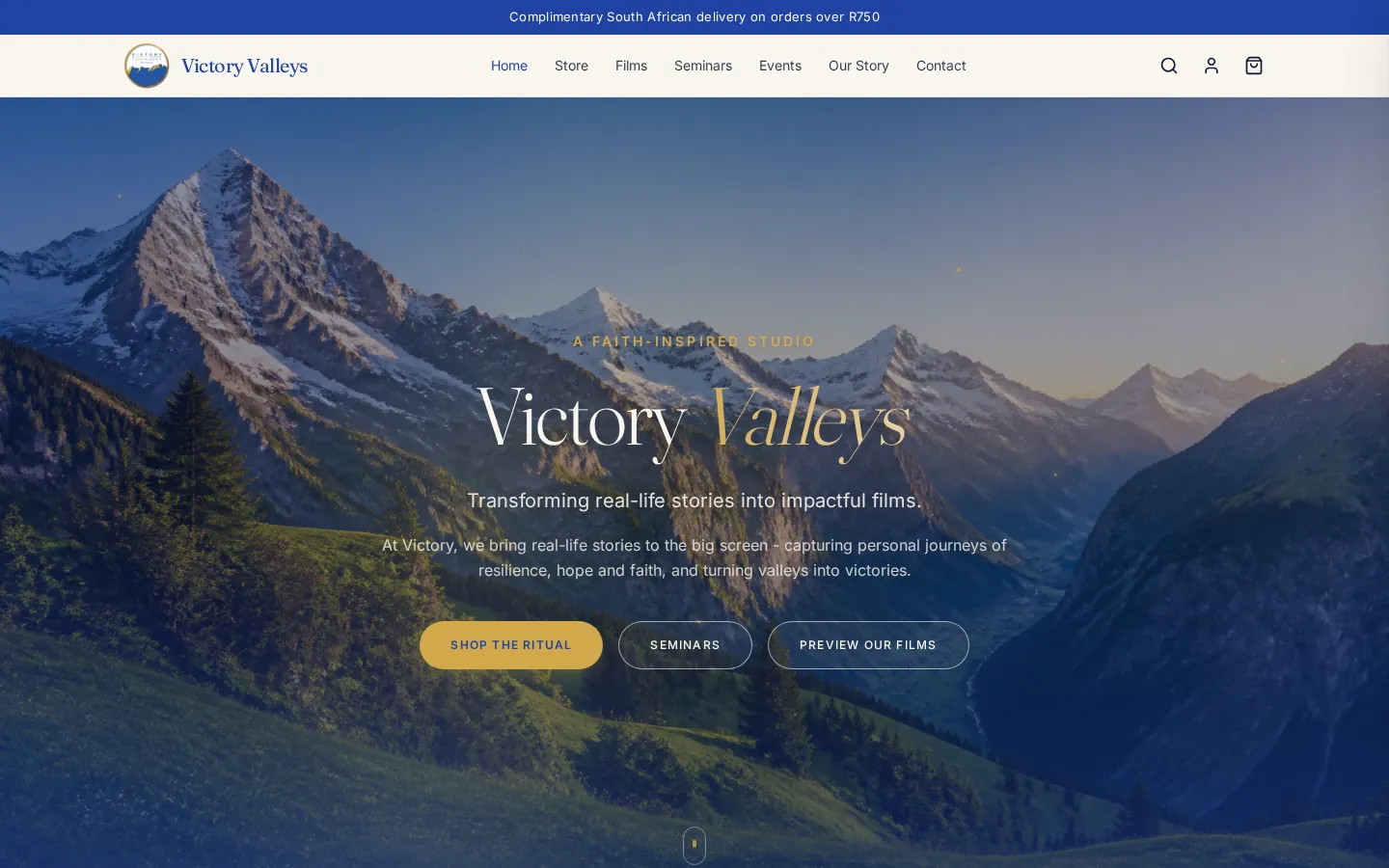 Victory Valleys live site preview