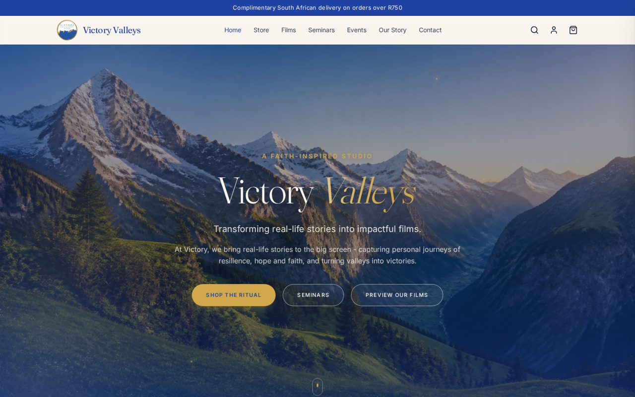 Victory Valleys live site preview